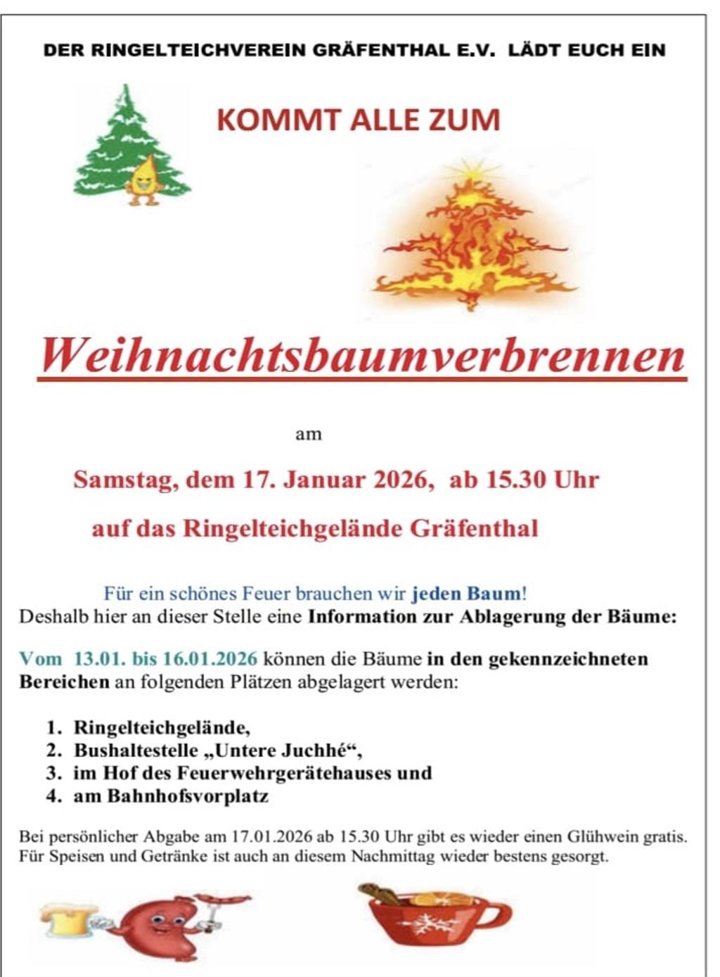 Weihnachtsbaumverbrennung