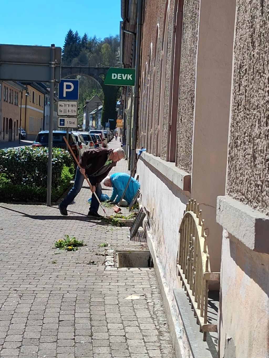 Arbeitseinsatz in der Stadt